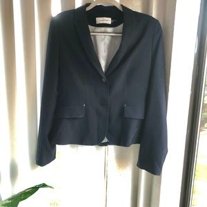 Calvin Klein navy women’s fitted suit jacket
